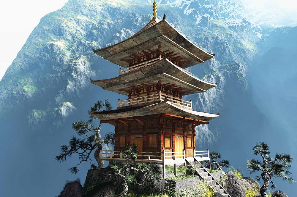Японский храм в горах