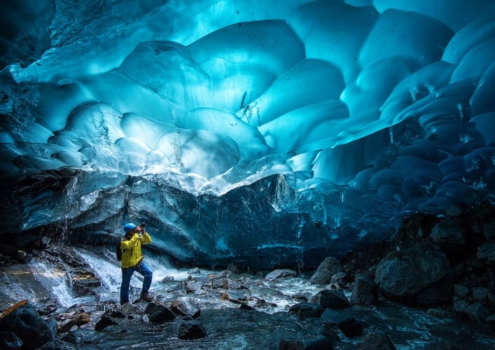 Ледяная пещера ледника Менденхолл 5