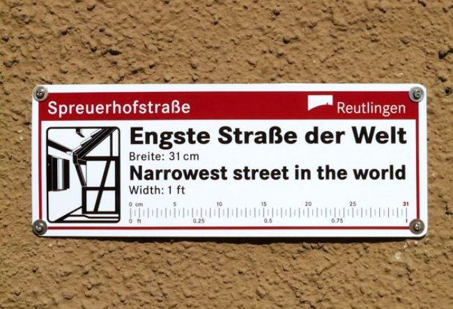 The narrowest street in the world Spreuerhofstraße 32 cm 3