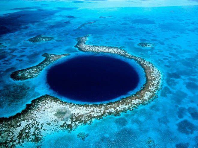 Great Blue Hole-Belize Barrier Reef-Blue hole-hd
