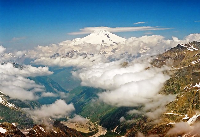 Самая высокая вершина Европы  слоистый вулкан Эльбрус 3