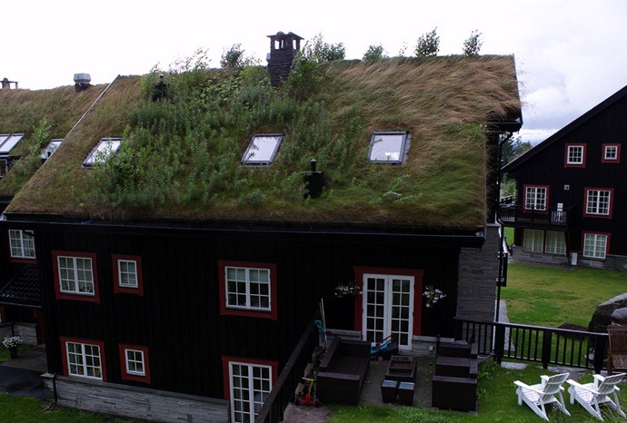Достопримечательности Европы зеленые крыши Финляндии 5